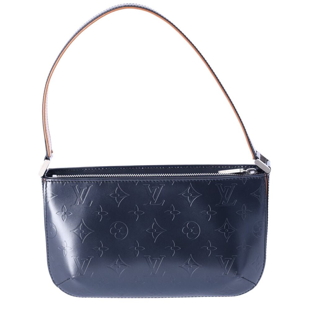 Louis Vuitton Fowler Monogram Mat Handbag M55145 Blue Calfskin